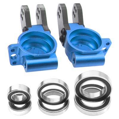 ShareGoo RC Rear Hub Steering Knuckles Carriers w/Bearings Upgrades Part Compatible with Arrma 1/8 Typhon Talion 6S BLX 1/7 Felony Mojave Infraction Limitless 6S BLX,Replace of AR330193 (Blue)