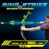 Funwares Patented Bow and Arrow Launches Arrows Over 200 Feet, Includes 4 Whistling Foam Tipped Arrows, Quiver Included, Amazing Outdoor Toy for Ages 14 and Up, Green and Grey view 3