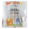 Cute Cats Baby Shower Welcome Sign - Personalized Baby Shower Sign - Baby Shower Party Poster Sign - Baby Shower Party Decoration Welcome Sign (Paper) view 1