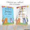 Cute Cats Baby Shower Welcome Sign - Personalized Baby Shower Sign - Baby Shower Party Poster Sign - Baby Shower Party Decoration Welcome Sign (Paper) view 2