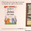 Cute Cats Baby Shower Welcome Sign - Personalized Baby Shower Sign - Baby Shower Party Poster Sign - Baby Shower Party Decoration Welcome Sign (Paper) view 3