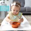 Bumkins Feeding Set with Suction, Includes Spoon and Lid, Training Essentials for Baby-Led Weaning, Toddler Self-Feeding, Babies Eating at 4 Mos Up, Clay view 4