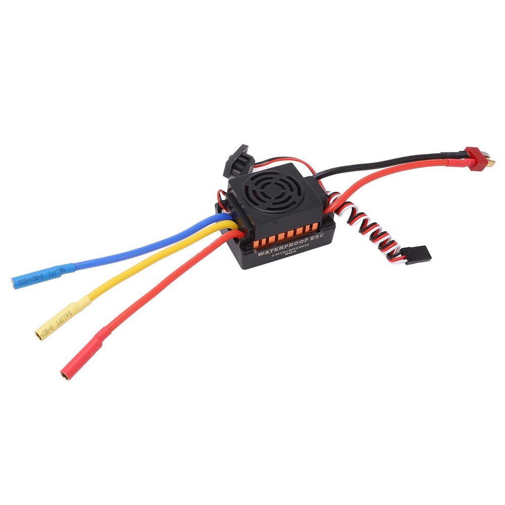 60A RC Brushless Electric Speed Controller, Full ESC Upgrade Part Fit for 1/10 1/12 1/16 RC Cars