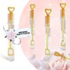 GIFTEXPRESS Bubble Wands Party Favors - 96 Pack Mini 4.25" Tall Gold Color Heart Bubble Sticks - 0.2 Fl Oz / 5 mL Tube of Non Toxic Bubbles Solution for Kids view 4