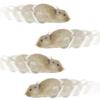 The Dreidel Company Wind-Up Mouse Racing Rat Plush Mice Cat Chaser, Realistic Looking Pet with Twirling Tail (8-Pack) view 2