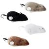 The Dreidel Company Wind-Up Mouse Racing Mouse Plush Mice Cat Chaser 6" Inches, Realistic Looking Pet with Twirling Tail (4-Pack) view 3