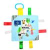 Baby Jack & Co 8x8 Learning Lovey Maine State Tag Stroller Toy for Babies - Crinkle Toys for Developing Five Senses - Learn About Capitals - Travel with Baby Jack - BPA Free Clip view 1
