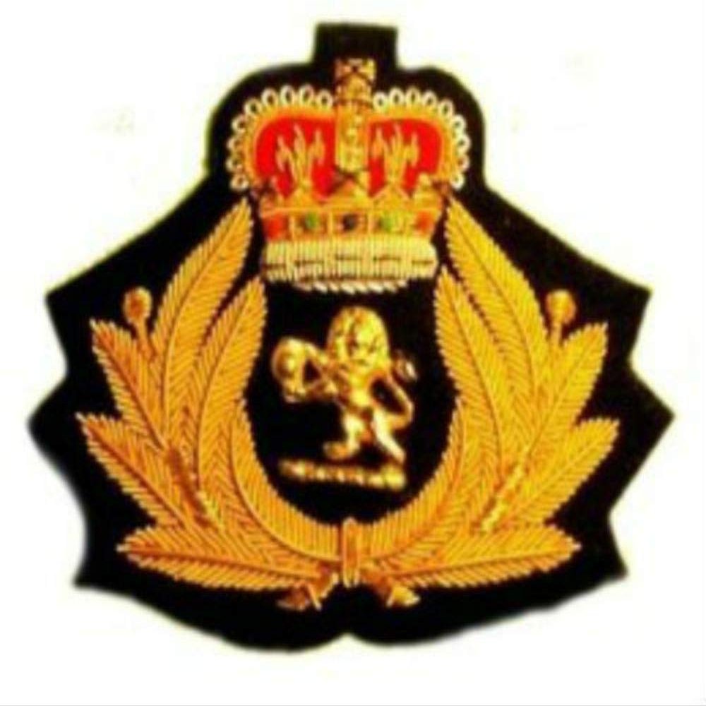 Cruise Ocean LINE Ship Cunard - Queen Mary 2 Captain Uniform HAT Badges - King Crown and Queen Crown Cap/HAT Badge (Queen Crown) Gold