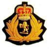 Cruise Ocean LINE Ship Cunard - Queen Mary 2 Captain Uniform HAT Badges - King Crown and Queen Crown Cap/HAT Badge (Queen Crown) Gold view 1