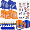 Sureio Dart Battle Party Supplies Include Wars Party Goody Treat Bags Dart Silicone Rubber Bracelet Wristbands Keychain Temporary Tattoos for Battle Birthday Favors(288 Pcs) view 1