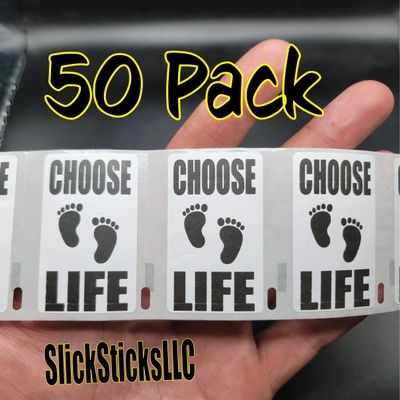 50pcs Choose Life Stickers Bulk lot