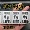 50pcs Choose Life Stickers Bulk lot view 1