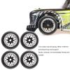 Dilwe 4pcs RC Drift Tires, RC Drift Wheels RC Vehicle Wheels Sets, Aluminum Alloy Drift Car Tyre for 1/28 RC Car RC Accessories(Black) view 2
