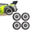 Dilwe 4pcs RC Drift Tires, RC Drift Wheels RC Vehicle Wheels Sets, Aluminum Alloy Drift Car Tyre for 1/28 RC Car RC Accessories(Black) view 3