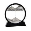 Arthink Moving Sand Art Picture in Motion Round Glass 3D Deep Sea Landscape, Dynamic Sand Art Sandscapes, Sensory Relaxing Desktop Table Decor Desk Decor Art Desk (12 inch, Black) view 1
