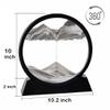 Arthink Moving Sand Art Picture in Motion Round Glass 3D Deep Sea Landscape, Dynamic Sand Art Sandscapes, Sensory Relaxing Desktop Table Decor Desk Decor Art Desk (12 inch, Black) view 3
