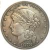 Rare 1878 Liberty USA United States American Dollar Antique Restrike Silver Color Coin. Explore Now! view 1