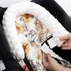 2-in-1 Baby Head Support and Strap Cover for Car Seat, Super Soft Mink Floral CarSeat Insert Cushion Headrest for Bouncers, Strollers, Swing view 2