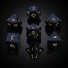 UDIXI Stone DND Dice Set, 7PCS Gemstone Dice Natural Stone with Gift Case for Role Playing Game and Tabletop Games (Obsidian) view 2