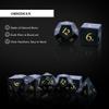 UDIXI Stone DND Dice Set, 7PCS Gemstone Dice Natural Stone with Gift Case for Role Playing Game and Tabletop Games (Obsidian) view 3