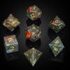 UDIXI Stone DND Dice Set, 7PCS Bloodstone Gemstone Dice Real Stone with Gift Case for D&D and Tabletop Games view 1