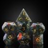UDIXI Stone DND Dice Set, 7PCS Bloodstone Gemstone Dice Real Stone with Gift Case for D&D and Tabletop Games view 2