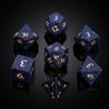 UDIXI Stone D&D Dice Set 7PCS Blue Sandstone Gemstone DND Dice with Leather Gift Box for Role Playing Game and Other Tabletop Games view 2
