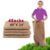 Alytree 4 Pack Burlap Potato Sack Race Bags, 24"x40" Outdoor Lawn Games for Kids & Adults, Outside Yard Games for Birthday Party, Field Day Family Reunion, Carnival, Easter, Halloween, 4th of July view 1