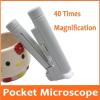 Microscope Accessories Kit 40X LED Illuminated Adjustable Pocket Microscope Handheld Magnifier with Reading Scale 0.05mm Microscope Slides (Color : Without Scale) view 4