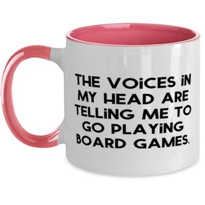 Beautiful Board Games, The Voices in My Head are Telling Me to Go Playing Board Games, Love Two Tone 11oz Mug For Friends From