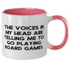 Beautiful Board Games, The Voices in My Head are Telling Me to Go Playing Board Games, Love Two Tone 11oz Mug For Friends From view 2