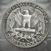 Rare USA United States 1964D Washington Quarter Dollar Skull Zombie Skeleton Antique Restrike Silver Color Coin. Discover Now! view 2