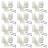 AONTOKY 12 Sets Nylon Control Horns T Style L18W13H25mm 4 Holes for RC Airplane KT Model Plane DIY Parts Accessories with M2x20mm Screw view 1