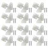 12Sets Nylon Control Horns 4 Holes Positions L11W11H20mm for RC Airplane KT Model Plane Parts Accessories with M2x14mm Screw view 1