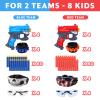 TiopLior Party Favors Compatible with Nerf Party, 8 Sets Gun Parties Favors for Birthday Pack Included Mini Foam Pistols, 160 Foam Bullets, Safety Glasses, Wrist Belt Band, Face Masks view 2