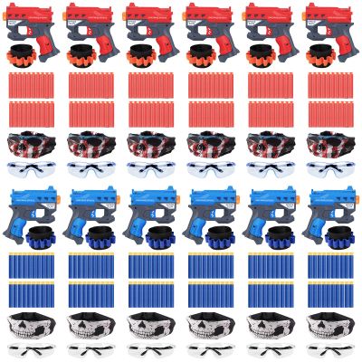 12 Pack Blaster Guns Boys Toy, Party Favors Compatible with Nerf Birthday Party,Easter Basket Stuffers Hand Gun Toys Party Supplies for 3,4,5,6,7,8,9 Years Kids