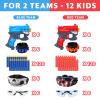 12 Pack Blaster Guns Boys Toy, Party Favors Compatible with Nerf Birthday Party,Easter Basket Stuffers Hand Gun Toys Party Supplies for 3,4,5,6,7,8,9 Years Kids view 2