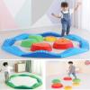 Balance Stepping Stones for Kids, 12 Pieces of Childrens Obstacle Course Balance Beam Kits, with 8 Connectors, Easy to Install (Color : Blue) view 3