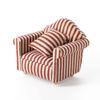 Odoria 1/12 Miniature Chair Armchair Dollhouse Furniture Accessories, Stripes view 2