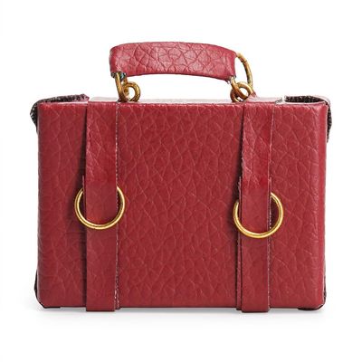 Odoria 1/12 Miniature Briefcase Dollhouse Decoration Accessories, Red
