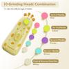 Baby Nail Trimmer Electric Baby Nail File with Light 10 Grinding Heads Safe Quiet Baby Nail Grooming Care Kit for Newborn Infant Toddler Toes Fingernails - Orange view 2