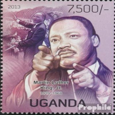 Uganda 3074 (Complete.Issue.) unmounted Mint/Never hinged ** MNH 2013 Brgerrechtler (Stamps for Collectors) Celebrities/Film/Theater/Radio
