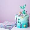 40 Pack Mermaid Party Decorations Mermaid Napkins, 13 x 13 Inches Mermaid Party Napkins for Birthday Party Supplies Mermaid Theme Party Table Decorations (Blue Mermaid) view 2