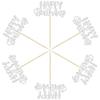 Gyufise 24 Pcs Happy Birthday Cupcake Toppers - Silver Glitter Cake Decorations Picks for Celebrations view 3
