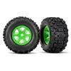 Traxxas Tire and Wheels X-Maxx Green Sledgehammer 7774G view 1
