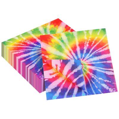 40 Pack Tie Dye Party Decorations Tie Dye Napkins, 13 x 13 Inches Hippie Groovy Party Napkins for Birthday Party Supplies Tie Dye Paper Napkins Party Table Decorations (Tie Dye)