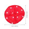 NUOBESTY Red Mushroom Hat White Spotted Plush Mushroom Cap for Party Halloween Cosplay Photo Prop view 2