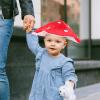 NUOBESTY Red Mushroom Hat White Spotted Plush Mushroom Cap for Party Halloween Cosplay Photo Prop view 4