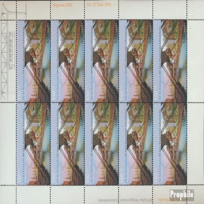 FRD (FR.Germany) 2171Klb II Sheetlet (Complete.Issue.) unmounted Mint/Never hinged ** MNH 2001 Wuppertal Monorail - Naposta (Stamps for Collectors) Trains/Railway/funicular