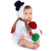 AnFeng Infant Baby Boys Girls Set Long Sleeve Christmas Xmas Cosplay Costume Snowman Fleece Hoodie Romper (White, 3-6 Months) view 2